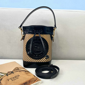 フェンディ FENDI CL-FD0511SBK　2021年最新入荷 モン トレゾール バゲットバッグ ショルダーバッグ ドローストリングバッグ クロスボディバッグ 透かし雕り