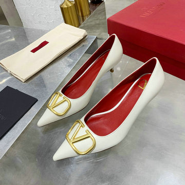 ヴァレンティノ Valentino 26-VTJ21003ZPP  2021年夏最新入荷 ガラヴァーニ Vロゴ シグネチャーパンプス ローヒールシューズ ピンヒール