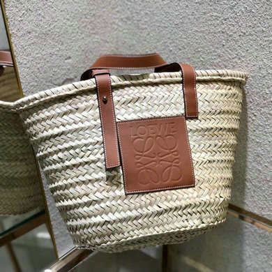 ロエベ LOEWE 99-LE22392K　2020年最新入荷 バスケットバッグ トートバッグ ハンドバッグ ショルダーバッグ レディースかばん ヤシの葉＋カーフ