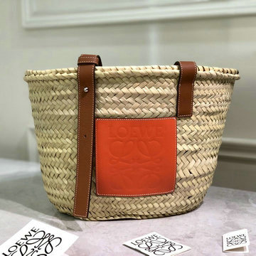ロエベ LOEWE 99-LE22392R　2020年最新入荷 バスケットバッグ トートバッグ ハンドバッグ ショルダーバッグ レディースかばん ヤシの葉＋カーフ