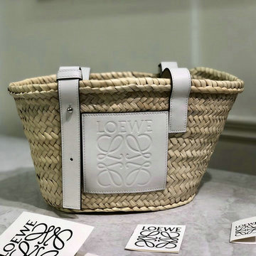 ロエベ LOEWE 99-LE22393B　2021年最新入荷 バスケット スモールバッグ トートバッグ ハンドバッグ ショルダーバッグ レディースかばん ヤシの葉＋カーフ