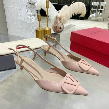 ヴァレンティノ Valentino 26-VTJ21009DQQF 2021年夏最新入荷 Vロゴ シグネチャー スリングバック パンプス ローヒールシューズ ピンヒール レディースシューズ