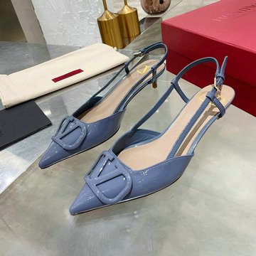 ヴァレンティノ Valentino 26-VTJ21009DQQL 2021年夏最新入荷 Vロゴ シグネチャー スリングバック パンプス ローヒールシューズ ピンヒール レディースシューズ
