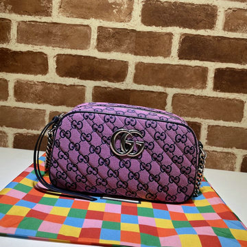 商品名称：グッチ GUCCI 057-GG447632BQZ 2021年最新入荷 GGマーモント マルチカラー スモール ショルダーバッグ 斜め掛け ショルダーバッグ クロスボディバッグ
