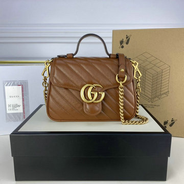 グッチ GUCCI 057-GG547260PJ　2021年最新入荷 GGマーモント ミニ トップハンドルバッグ トートバッグ ハンドバッグ 2way 斜め掛け ショルダーバッグ クロスボディ