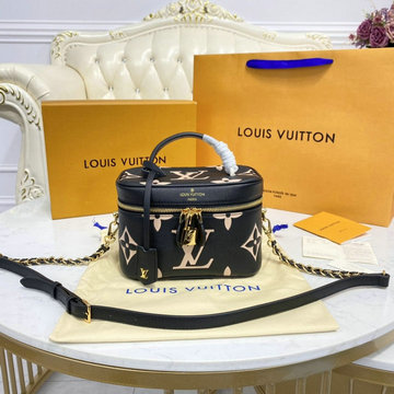 ルイヴィトン LOUISVUITTON 057-M45780　2021年最新入荷 ヴァニティ PM トートバッグ ハンドバッグ 2way ショルダーバッグ 化粧バッグ グレインレザー