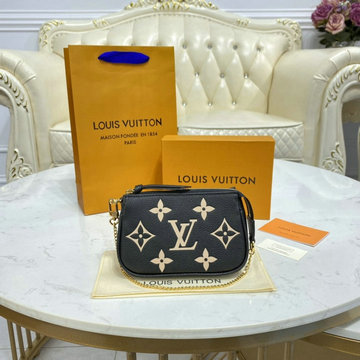 ルイヴィトン LOUISVUITTON 057-M80732　2021年最新入荷 ミニポシェット アクセソワール チェーン ポーチ ショルダーバッグ モノグラム アンプラント レザー