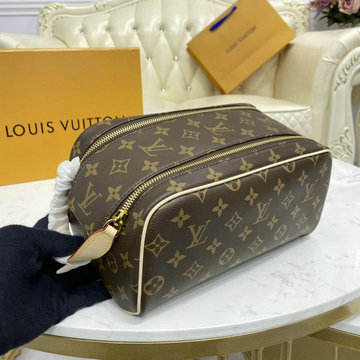 ルイヴィトン LOUISVUITTON 057-M44494　2021年最新入荷 ドップ キット 手持ちかばん 洗面具収納 ポーチ ダブルファスナー開閉式 モノグラムキャンパス