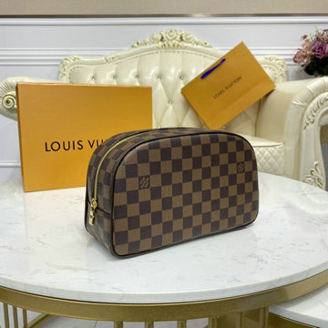 ルイヴィトン LOUISVUITTON 057-N41420C　2021年最新入荷 トゥルース トワレット25 化粧用ポーチ 手持ちかばん 洗面具収納 ダミエキャンパス