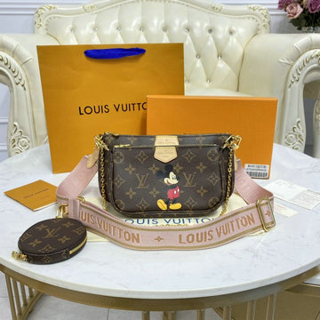 ルイヴィトン LOUISVUITTON 057-M44813M　2021年最新入荷 ミュルティ ポシェット アクセソワール ショルダーバッグ ポーチ モノグラムキャンパス