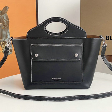 バーパリー BURBERRY GH-BR0461BK　2021年最新入荷 トートバッグ トップハンドルバッグ ハンドバッグ 2way 斜め掛け ショルダーバッグ カーフレザー