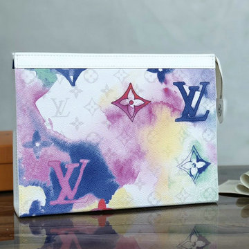 商品名称：ルイヴィトン LOUISVUITTON GH-M80460　2021年最新作 ポシェット ヴォワヤージュ MM ポーチ 手持ちかばん クラッチバッグ メンズかばん ウォーターカラー