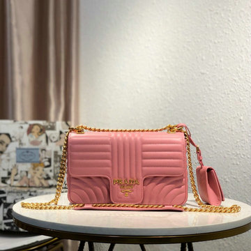 プラダ PRADA GH-PD1BD108F　2021年最新作 ダイアグラム ミディアム レザー バッグ 斜め掛け ショルダーバッグ クロスボディバッグ カーフレザー