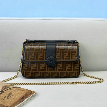 フェンディ FENDI 168-FD0181BLK　2021年最新作 バゲット チポーチ ェーンクラッチ 斜め掛け ショルダーバッグ クロスボディバッグ