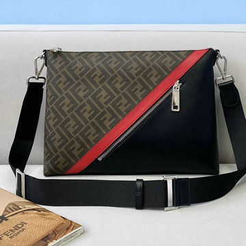 フェンディ FENDI 168-FD696　2021年最新作 メッセンジャーバッグ 斜め掛け ショルダーバッグ クロスボディバッグ メンズかばん ファブリック バッグ