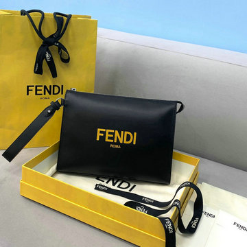 フェンディ FENDI 168-FD8351K　2021年最新作 フラット スリム クラッチ ストラップ付き 手持ちかばん メンズかばん セカンドバッグ