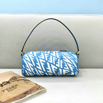 フェンディ FENDI 168-FD8377L　2021年最新作 円筒形ミニバッグ 肩掛け ショルダーバッグ FFヴァーティゴ グラフィックプリント キャンバスバッグ