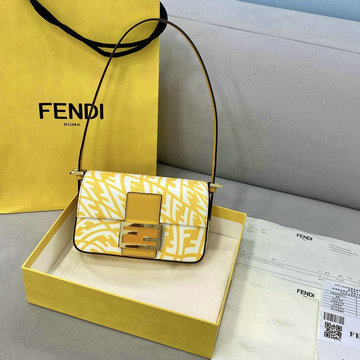フェンディ FENDI 168-FD8378SY　2021年最新作 バゲット 1997 ミニバッグ 肩掛け ショルダーバッグ FFヴァーティゴ グラフィックプリント キャンバスバッグ