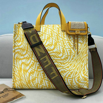 フェンディ FENDI 168-FD8379Y　2021年最新作 ショッパーバッグ トップハンドルバッグ トートバッグ ハンドバッグ FFヴァーティゴ グラフィックプリント ビジネスバッグ