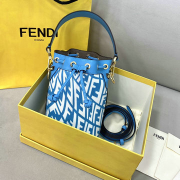フェンディ FENDI 168-FD8380L　2021年最新作 モン トレゾール バゲットバッグ ドローストリングバッグ ショルダーバッグ クロスボディバッグ FFヴァーティゴ グラフィックプリント