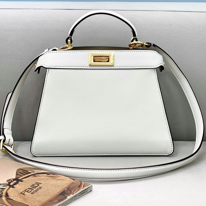 フェンディ FENDI 168-FD80011AB　2021年最新作 ピーカブー アイシーユー スモール トートバッグ ハンドバッグ 2way 斜め掛け ショルダーバッグ レディースかばん