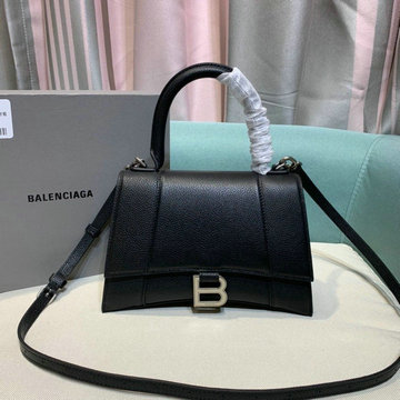 バレンシアガ BALENCIAGA DDB-BA8895LYBK　2021年最新入荷 アワーグラスシェイプ スモール トップハンドルバッグ トートバッグ 2way ショルダーバッグ カーフレザー