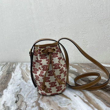 セリーヌ CELINE DDB-CE10H492RZ　2021年最新入荷 マイクロ ドローストリングバッグ 斜め掛け ショルダーバッグ バゲットバッグ クロスボディバッグ レディースかばん