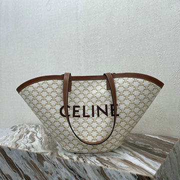 セリーヌ CELINE DDB-CE196262BB　2021年最新入荷 ラージクーファン トートバッグ ハンドバッグ 肩掛け ショルダーバッグ レディースかばん トリオンフ キャンバス