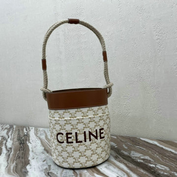 セリーヌ CELINE DDB-CE196272BB　2021年最新入荷 CELINEプリント バゲットバッグ ドローストリングバッグ 肩掛け ショルダーバッグ トートバッグ レディースかばん