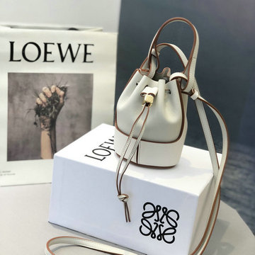 ロエベ LOEWE DDB-LE012107B　2021年最新入荷 balloon ミニ バゲットバッグ トートバッグ ショルダーバッグ ドローストリングバッグ カーフレザー