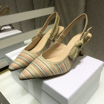 クリスチャンディオール CHRISTIAN DIOR 226-CDJ21016Z 021年最新入荷 J'ADIOR スリングバック パンプス ローヒールシューズ とんがりトウ