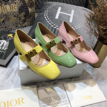 クリスチャンディオール CHRISTIAN DIOR 26-CDJ21014 2021年最新入荷 メリージェーン パンプス ローヒールシューズ ブロックヒール レディースシューズ