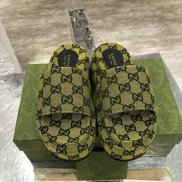 グッチ GUCCI 26-GGJ21003DG  2021年夏最新入荷 プラットフォームサンダル 厚底ミュール スライドサンダル ウィメンズシューズ
