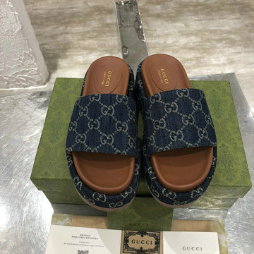 グッチ GUCCI 26-GGJ21003L 2021年夏最新入荷 プラットフォームサンダル 厚底ミュール スライドサンダル ウィメンズシューズ