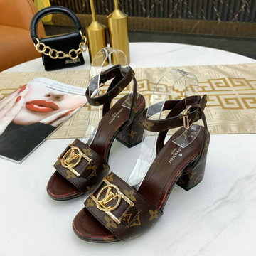 商品名称：ルイヴィトン LOUISVUITTON 26-LVJ21008C 2021年夏最新入荷 ロックイットライン サンダル レディース ブロックヒールサンダル