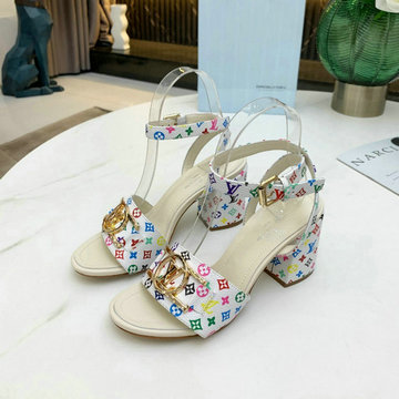 商品名称：ルイヴィトン LOUISVUITTON 26-LVJ21009B2021年夏最新入荷 ロックイットライン サンダル レディース ブロックヒールサンダル