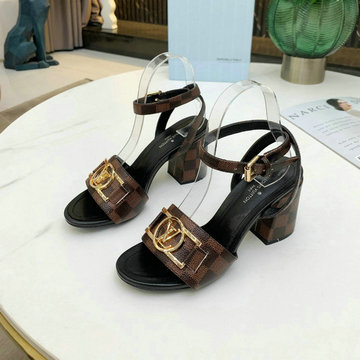 商品名称：ルイヴィトン LOUISVUITTON 26-LVJ21009C 2021年夏最新入荷 ロックイットライン サンダル レディース ブロックヒールサンダル ハイヒールシューズ マイクロアウトソール