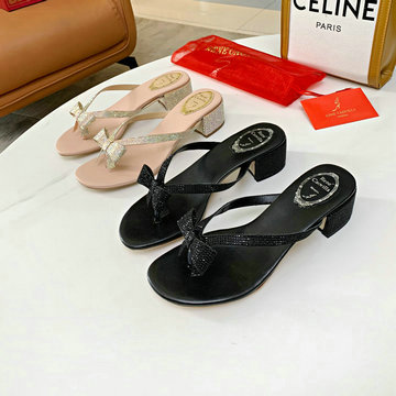 商品名称：レネカオヴィラ Rene Caovilla 26-RCJ21010 2021年夏最新入荷 ミュール ビーチサンダル ローヒール フリップフロップ ブロックヒール レディースシューズ スリッパ