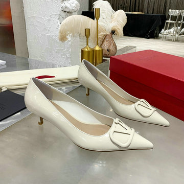 ヴァレンティノ Valentino 26-VTJ21003DQQB 2021年夏最新入荷 ガラヴァーニ Vロゴ シグネチャーパンプス ローヒールシューズ ピンヒール とんがりトウ レディースシューズ