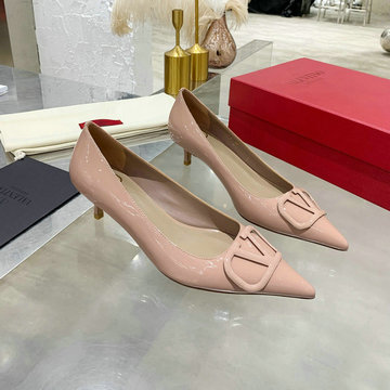 ヴァレンティノ Valentino 26-VTJ21003DQQF 2021年夏最新入荷 ガラヴァーニ Vロゴ シグネチャーパンプス ローヒールシューズ ピンヒール とんがりトウ レディースシューズ