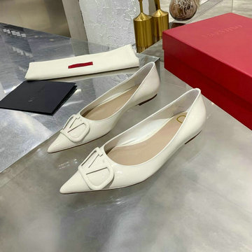 ヴァレンティノ Valentino 26-VTJ21003PQQB 2021年夏最新入荷 ガラヴァーニ Vロゴ シグネチャーパンプス フラットシューズ とんがりトウ レディースシューズ