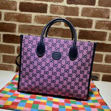 グッチ GUCCI 057-GG659983BZ　2021年最新入荷 GG マルチカラー スモール トートバッグ トップハンドルバッグ ハンドバッグ 2way 斜め掛け ショルダーバッグ