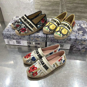 クリスチャンディオール CHRISTIAN DIOR 26-CDJ21022　2020年夏最新入荷 エスパドリーユシューズ パンプス フラットシューズ レディースシューズ キャンパス