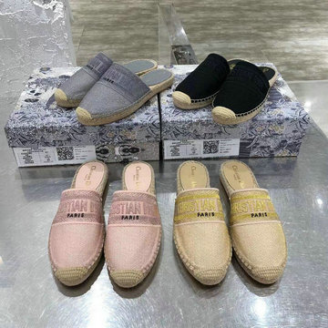 クリスチャンディオール CHRISTIAN DIOR 26-CDJ21023B　2021年夏最新入荷 エスパドリーユミュール スリッパ ぺたんこシューズ フラットシューズ レディースシューズ