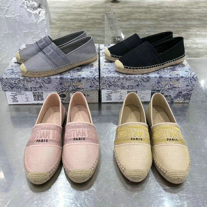 クリスチャンディオール CHRISTIAN DIOR 26-CDJ21024B　2021年夏最新入荷 エスパドリーユシューズ パンプス フラットシューズ レディースシューズ キャンパス