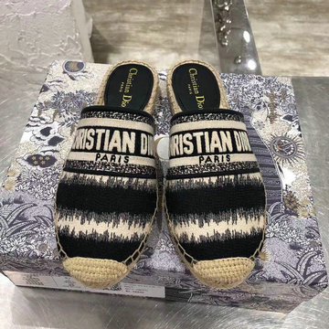 クリスチャンディオール CHRISTIAN DIOR 26-CDJ21023TK　2021年夏最新入荷 エスパドリーユミュール スリッパ ぺたんこシューズ フラットシューズ レディースシューズ