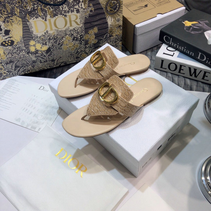 クリスチャンディオール CHRISTIAN DIOR 26-CDJ21026E　2021年夏最新入荷 フリップフロップ ビーチサンダル ミュール スリッパ サマーサンダル レザー