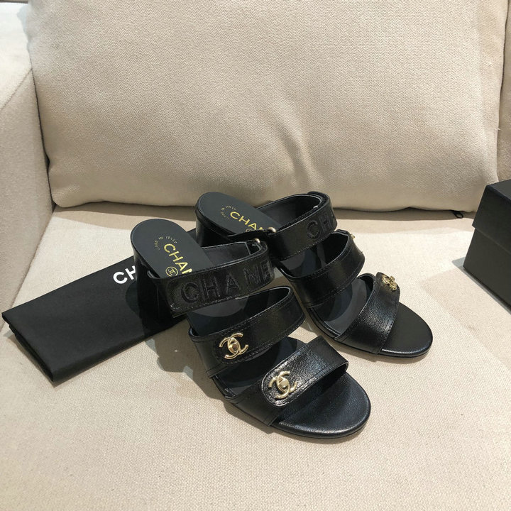 シャネル CHANEL 26-CHJ21033GQ　2021年夏最新入荷 スリングバック ミュール ハイヒールサンダル サマーサンダル 太いかかと カジュアルシューズ レディースシューズ