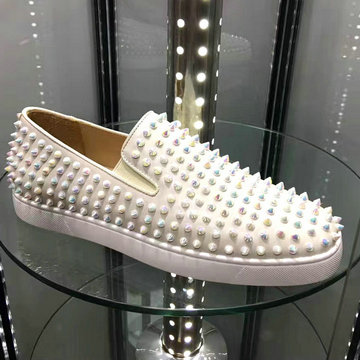 クリスチャンルブタン CHRISTIAN LOUBOUTIN 26-CLJ21004PB　2021年夏最新入荷 スニーカー リベット ローファーシューズ カジュアルシューズ ユニセックス 男女兼用