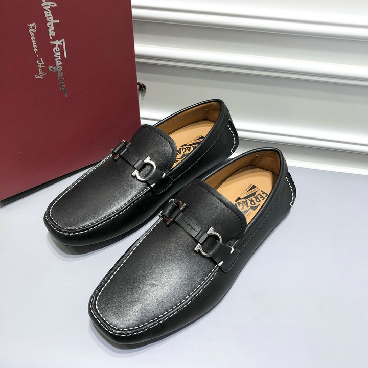 サルヴァトーレ フェラガモ FERRAGAMO 26-FLJ21006　2021年春夏最新入荷 ローファーシューズ 紳士靴 フラットシューズ 皮靴 メンズシューズ レザー